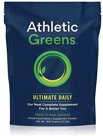 Athletic Greens Ultimate Daily, Whole Food Sourced All in One Greens Supplement Powder, NSF Certified, GlutenFree, Vegan and Keto Friendly, 30 Day Supply, 360 Grams (Athletic Greens Ultimate Daily)